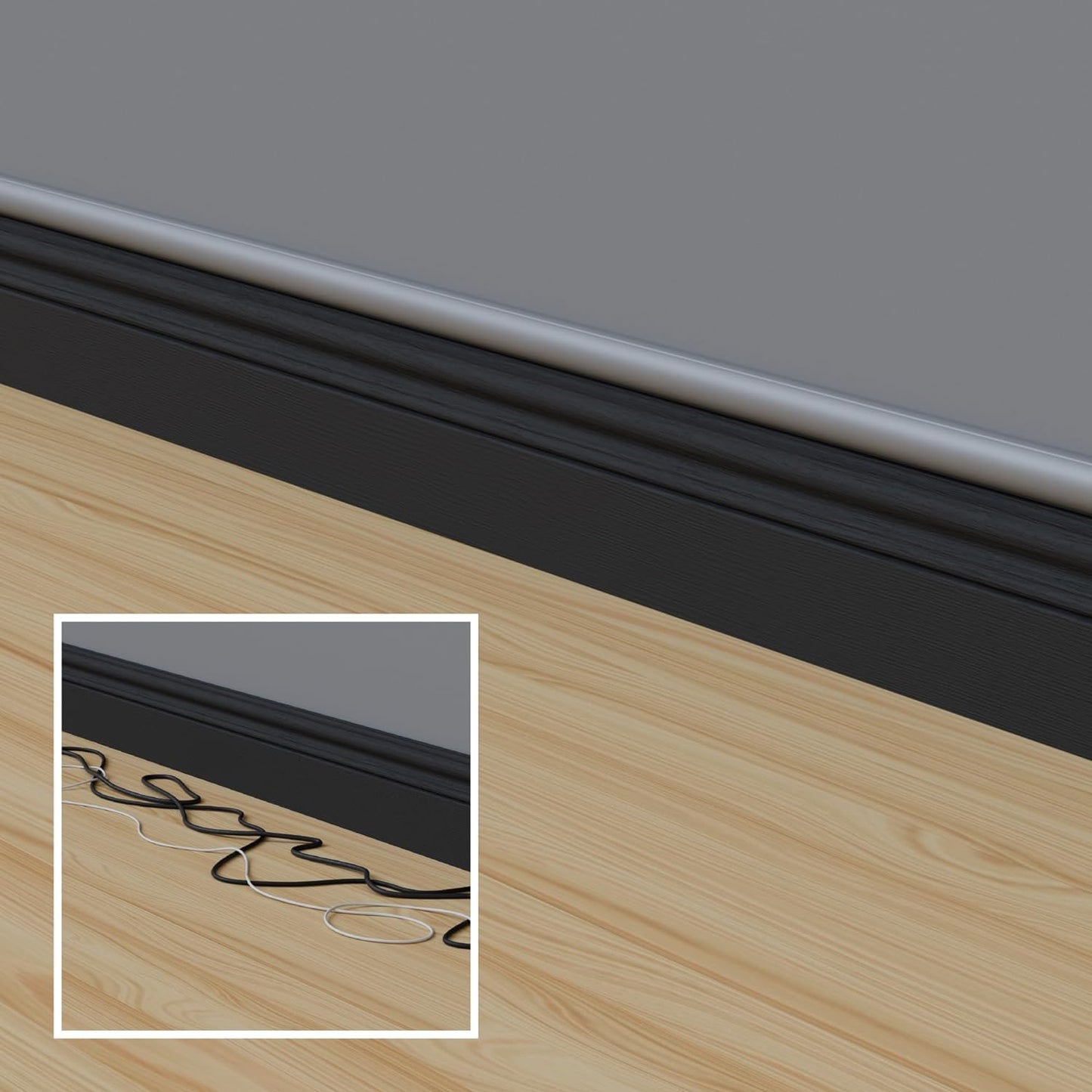 D-Line 157in Cord Cover Kit, Self-Adhesive Wire Hiders, Cable Raceway to Hide Wires on Wall, Electrical Cable Management - 10x 15.7 Lengths & 19 Accessories - 1.18" (W) x 0.59" (H) - Black
