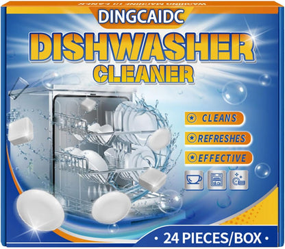 Deep Clean Dishwasher Cleaner Tablets - 24 Count | Removes Limescale, Odors & Residue | Fresh Scent | Safe for All Dishwashers (Brand Name Optional)