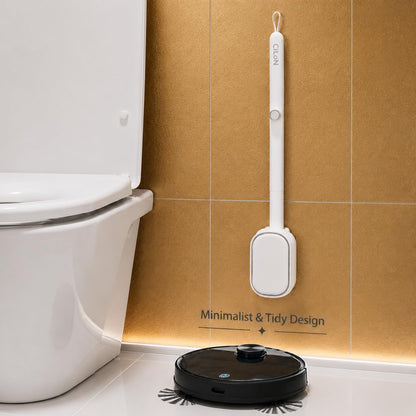 CiLoN 30 Pack Auto-Open Lid Disposable Toilet Bowl Brush & Holder System | Wall-Mounted Disposable Toilet Cleaning Set For Touch-Free Space-Saving Hygienic Modern Bathrooms (Starter Kit + 30 Sponge)