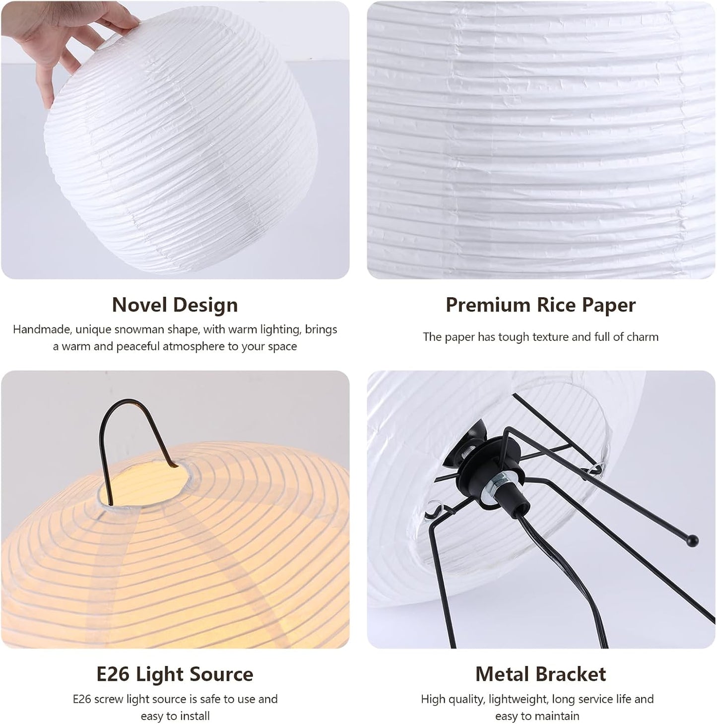 Small Rice Paper Lamp, Japanese Lamp Lantern Table Lamp, Paper Table Lamp, Lantern Lamps for Desk Bedrooms Bedside Night Light (Tower)