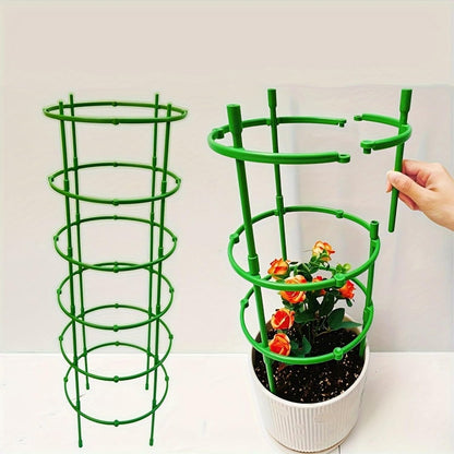 12PCS Plant Support Stakes Half Round Plant Stakes for Indoor Plants, Stackable Garden Flower Support, Plant Cages for Tomato,Monstera, Peony, Hydrangea, Climbing Plants