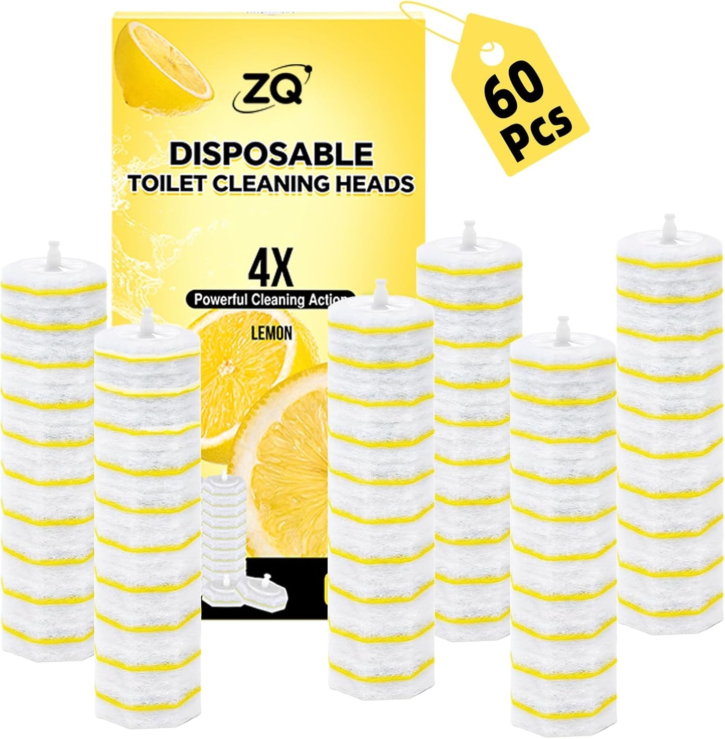 Toilet Bowl Wand Refills for Clorox, Toilet Cleaner Refills,100 Count | Compatible with Clorox Toilet System, Pre-Loaded Cleaner, 3-Layer Scrub Pads, 4X Cleaning Power , Lemon Lavender Scent