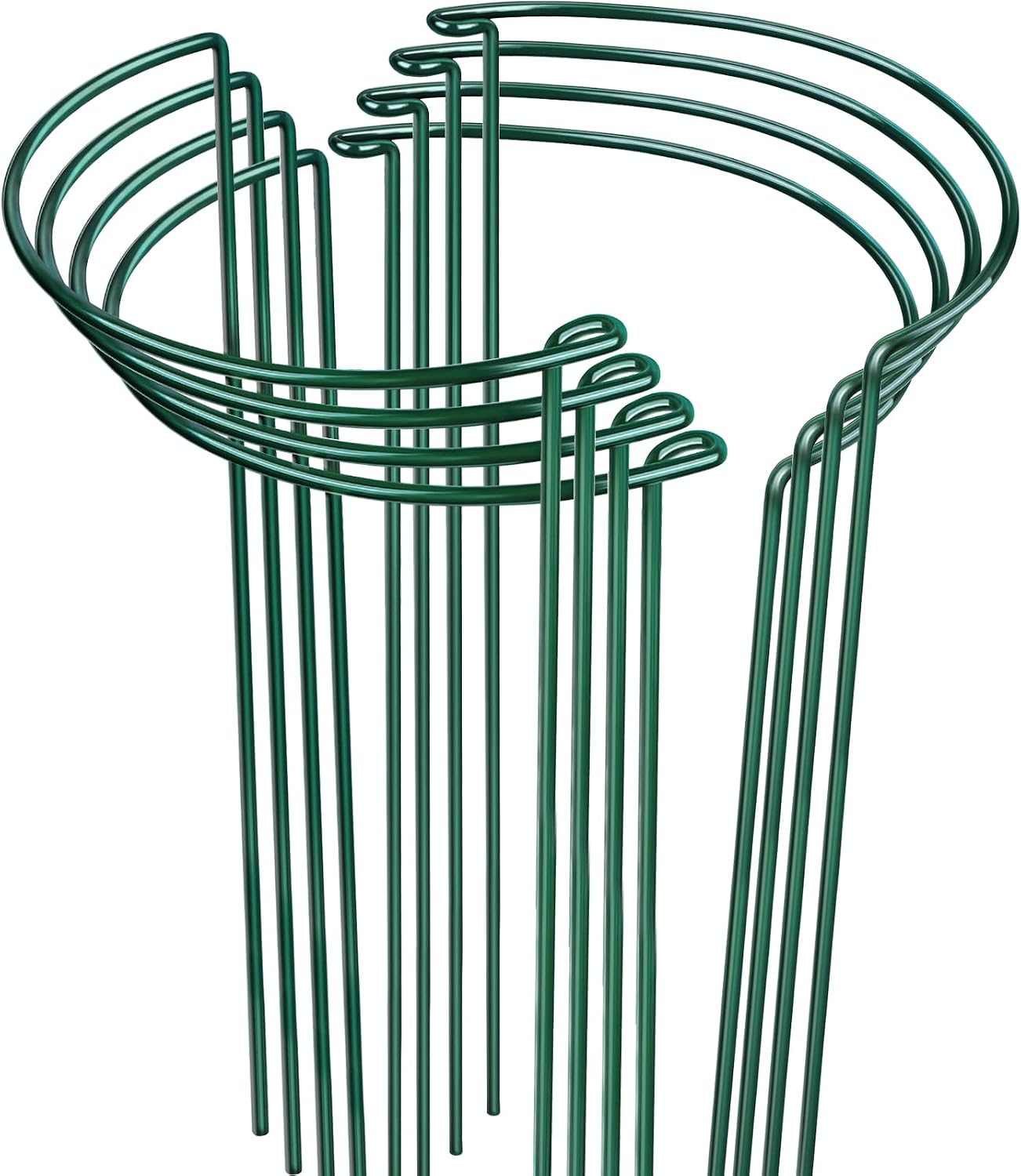 LEOBRO Plant Support, 8PCS Peony Cages and Supports, Plant Stakes for Indoor Plants, Outdoor Plants, Metal Garden Stakes, Plant Holders, Tomato Monstera Hydrangea Support Cage, 10" W x 15.8" H