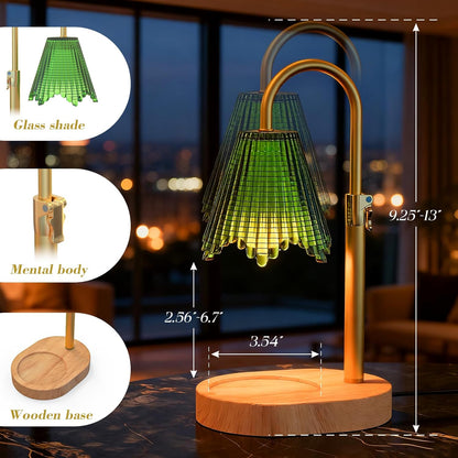 Candle Warmer Lamp with Timer & Dimmable 4-Level Brightness - Adjustable Height,for New Home Bedroom, Gifts for Women(Blue)