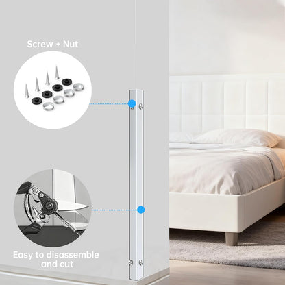CHIDU Corner Guard, Pre-Drilled Clear Wall Corner Protector with Screws, L-Shaped Thickened Edge Protection for Sharp Wall, Door Frame, Table, Countertop - 4 PCS x 39.3" L x 1.97" W