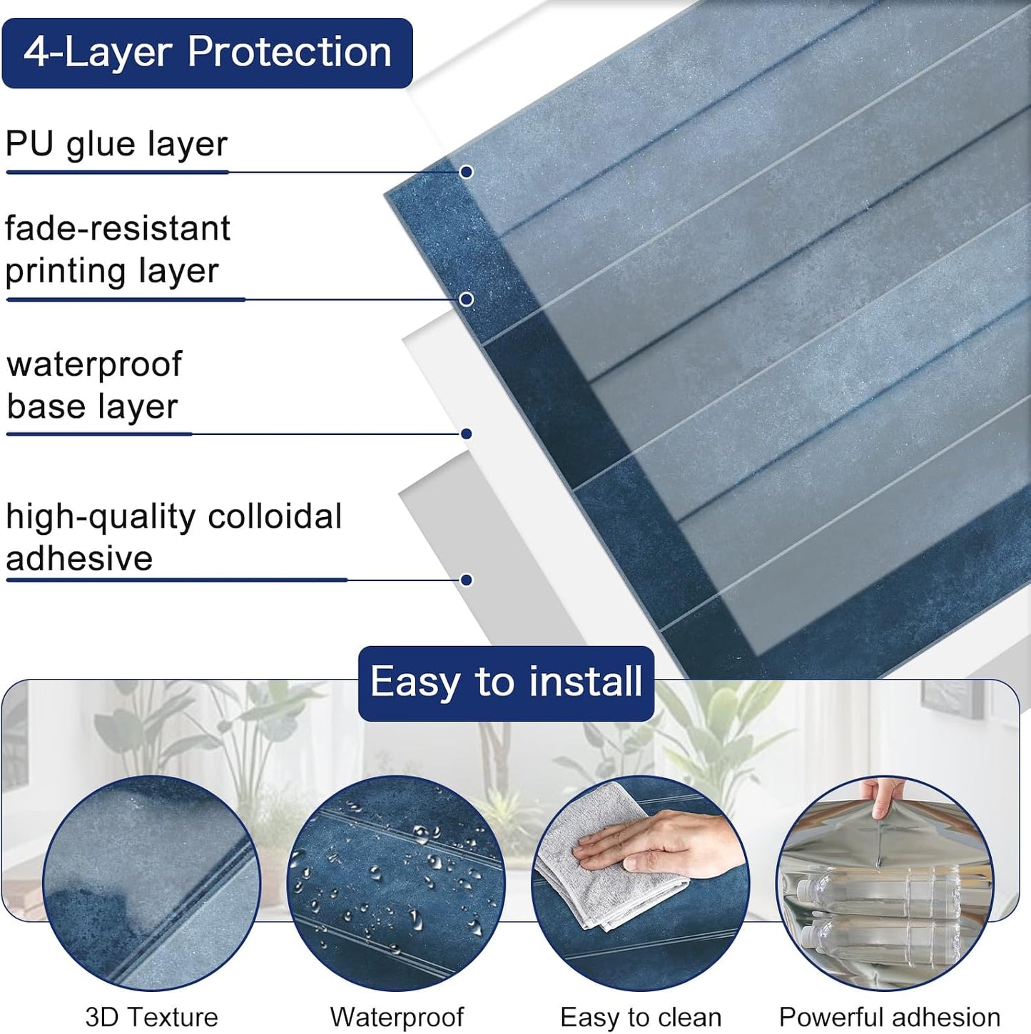 MORCART Peel and Stick Backsplash, 10 Sheets of 11.8"x11.8" - 3D Adhesive Waterproof Wall Tiles for Kitchen, Bathroom, Living Room, Subway Tiles, Gray-Apricot