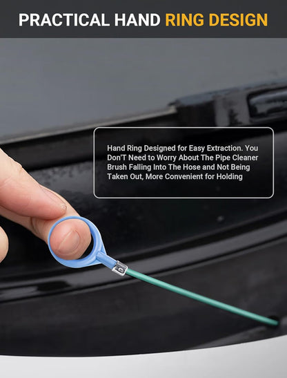Upgraded Auto Sunroof Drain Cleaning Tool, 120 Inch Long Flexible Drain Brush Pipe Cleaners for Car, Slim Drain Dredging Tool Tube Cleaning Brush Perfect for Car Sunroof, Windshield Wiper Drain Hole
