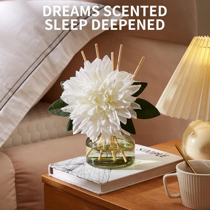 Reed Diffusers Set, 7.10 oz Flower Scented Diffuser with 7 Sticks, Long Lasting Home Fragrance for 120 Days, Perfect for Bathroom, Shelf Decor, Air Fresheners