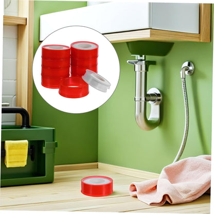 OSALADI 10 Rolls PTFE Plumbers Thread Tape 20m X 15mm Thickened Waterproof Pipe Leak Sealing Tape for Kitchen Bathroom Plumbing Leak Repair