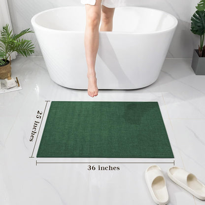 chakme Bathroom Rugs Mat 24x17, Ultra Thin Non Slip Bath Mat Small Quick Dry Absorbent Bath Mat for Bathroom Floor, (Dark Beige, 24"x17")