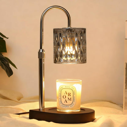 Fragrance Candle Warmer Lamp with 2 Bulbs Electric Candle Warmer with Timer & Dimmer for Home Decor