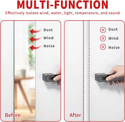 40 Feet Rubber Weather Stripping Door Seal Large Gap, Extra Thick Self-Adhesive D-Shaped Door Weather Stripping Seal Strip for Door Frame Door Insulation Strip Soundproofing (White)