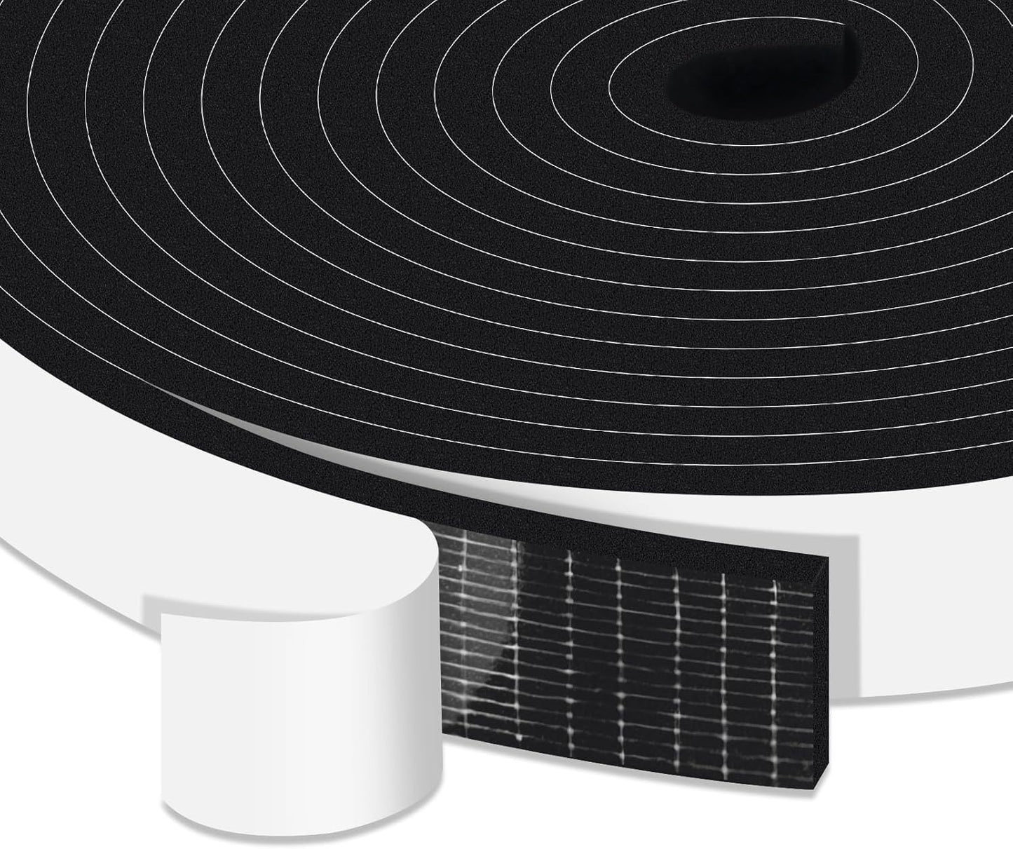 Strong Adhesive Weather Stripping, High Density Weatherproof Weather Stripping Door Seal Strip for Sliding Door, Windows,Noise-Reduction Foam Sealing Strip, White(1/2 in x 1/4 in x 13Ft) - Colors B