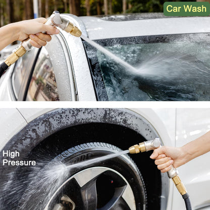 FANHAO Professional Heavy Duty Garden Hose Nozzle, 100% Metal Thumb Control Water Hose Sprayer with 8 Spray Patterns, High Pressure Water Nozzle for Lawn & Plant Watering, Car & Pet Washing
