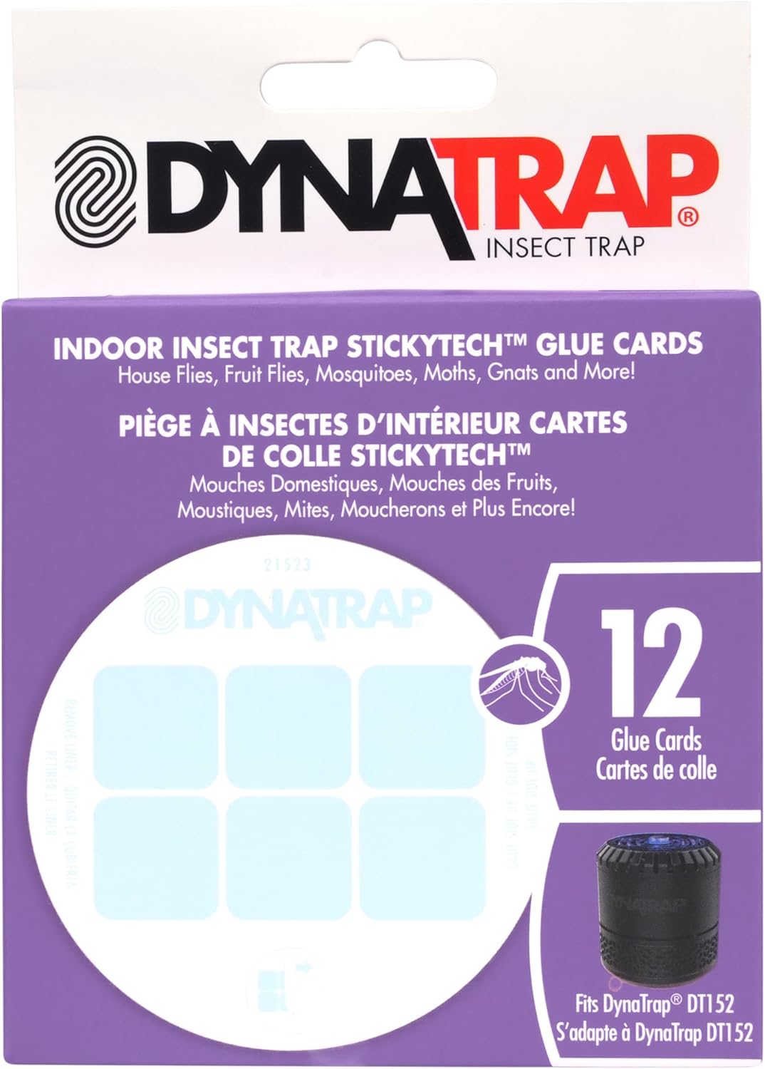 DynaTrap DT152 Indoor Insect Trap and Killer – Catches and Kills Gnats, Flies, Moths & Other Flying Insects