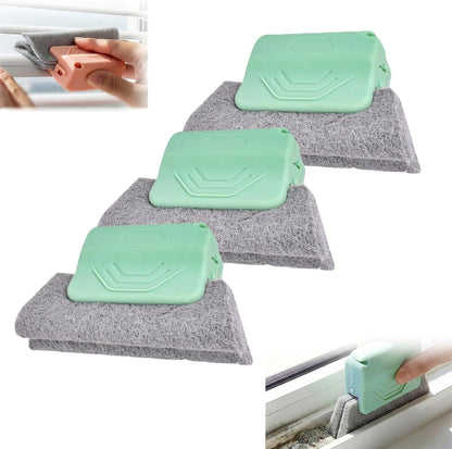 Magic Window Track Cleaner, 2026 New Handheld Window Groove Cleaning Brush Tool Set, Cleaner Brushes for Window lides Gaps Tile Lines Shutter Slats Car Vents & Narrow Gaps (3, Gray)