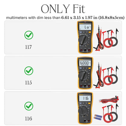 Hard Multimeter Case for Klein MM325/MM420/MM400/MM300/Fluke 117/Fluke 115, Portable Bag for ET140/80023P(Case Only)