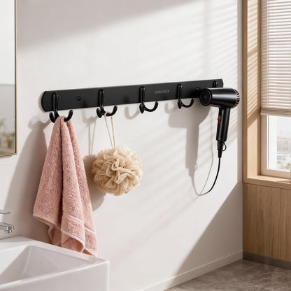 SOLVEX Coat Rack Wall Mount,2 Pack Coat Hooks Wall Mount, Hat Rack Key Holder Bag Hanger for Wall,Wall Hooks for Hanging,Purse Hanger Towel Hooks for Bathroom SP-60302-N