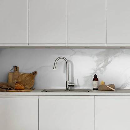 Marble Peel and Stick Waterproof Wall Paneling, 118" x 47" Carrara White Matte Finish Self-Adhesive Backsplash Tile Vinyl Wall Panel for Kitchen Bathroom Wall Decor, Covers 38.75 Sq. Ft.