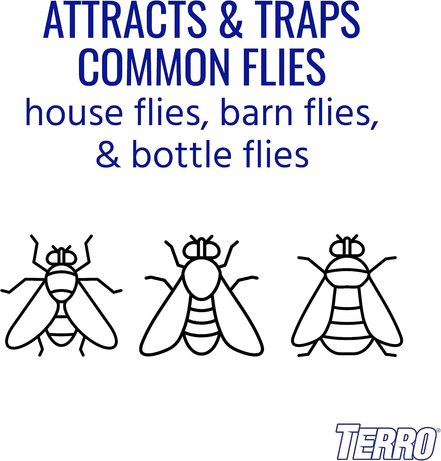 TERRO Fly Magnet Trap, Reusable Poison-Free Outdoor Fly Catcher with Bait | Kills House Flies, Barn Flies & Bottle Flies, Easy to Use Outdoor Fly Trap for Patios & Decks, Bait Activates in Hours