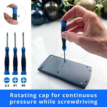 Apollo Tools 81-Piece Home Tool Set with 3.6V Li-Ion USB Cordless Screwdriver, Rotating Handle, LED Light, Hand Tools & Picture Hanging Kit – Compact Household Repair & DIY Kit, Blue/Gray DT2020