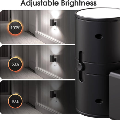 Briignite Motion Sensor Night Light,2 Pack Motion Activated Plug in Night Lights, 0-100LM Dimmable Soft White 3000K, Motion Sensor Light Indoor for Bathroom Hallway Bedroom Stairway Kid Elderly Pet