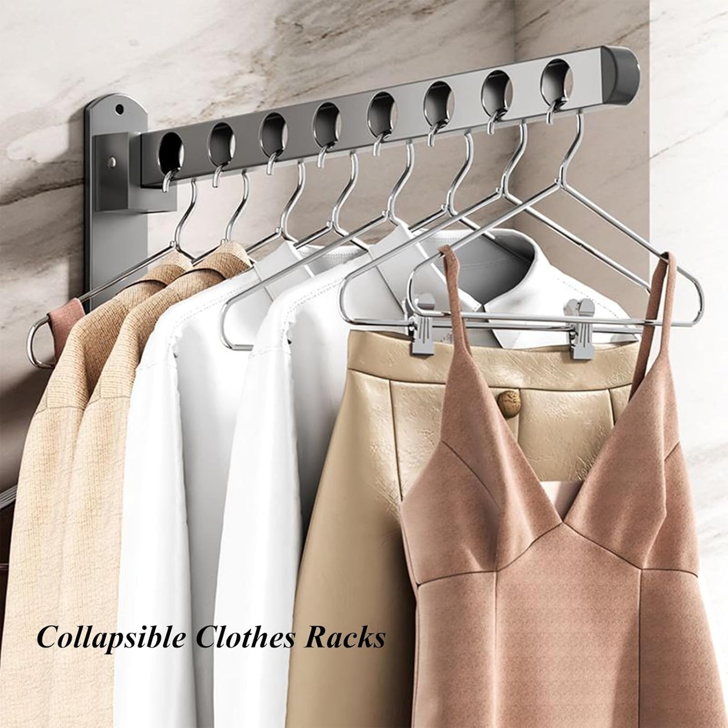 Stainless Steel Clothes Sock Drying Rack with 24 Clips, Swivel Hook Windproof Clothes Hanger Rack for Sock, Bras, Towel, Underwear, Laundry Clothes, Hat, Scarf, Pants, Gloves (Pink Clips)