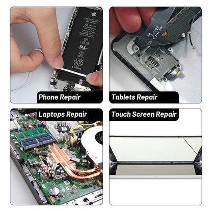 Kaisiking 2mm LCD Repair Tape for Phone Screen, Adhesive Tape with 1 Tweezers for Cell Phone, iPad, Tablets, Laptops, Camera