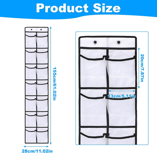 CTTZCKJ Over The Door Organizer For Cruise Ships|Magnetic Door Organizers with 14-Pocket for Cruise Ship|61"x11"|Cruise Over the Door Organizer,Magnetic Shoe Rack for Cruise,Behind-Door Storage