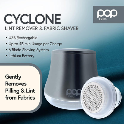 Fabric Shaver, Lint Remover Electric (Royal Blue) – Rechargeable, 6 Blade System, Fabric Lint Shaver w/LED Light | One-Touch Activation Pill Shaver for Clothes - Electric Lint Remover Fabric Shaver