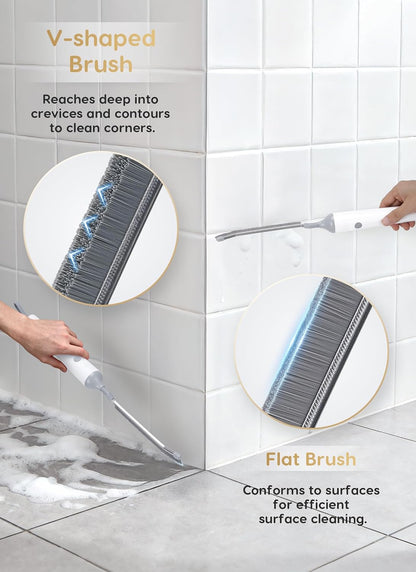 DIY V-Shaped Hard-Bristle Crevice Brush – Replacement for PalNests Crevice Cleaning Brush CB03 & CB04, Deep Clean for Kitchen, Bathroom, Grout & Tight Gaps, Pack of 3