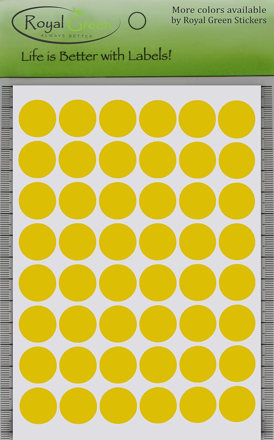Royal Green Dot Sticker 11/16" Inch (17mm) Colored Labels in Purple - 2400 Pack - Colors A