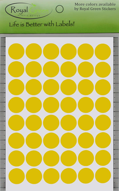 Royal Green Dot Sticker 11/16" Inch (17mm) Colored Labels in Purple - 2400 Pack - Colors A