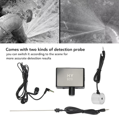 20000X Underground Water Leak Detector -70D db Detection Device | Double Probe Water Leak Detection Equipment, AC100-240V US Plug Water Pipe Monitor Kit for Construction Pipeline Inspection