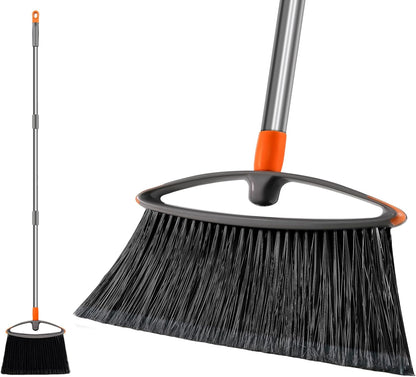Heavy-Duty Broom, Suitable for Both Indoor and Outdoor use, Ideal for Cleaning Yards, garages, Shopping Centers, Kitchens, Balconies, Offices, and pet Hair