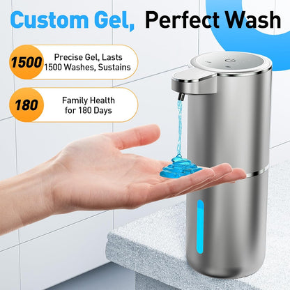 Fantictas Automatic Foaming Soap Dispenser Foaming Hand Sanitizer Touchless 1500mAh Soap Dispenser Rechargeable with Sensor for Bathroom Kitchen 13.5oz/380ml