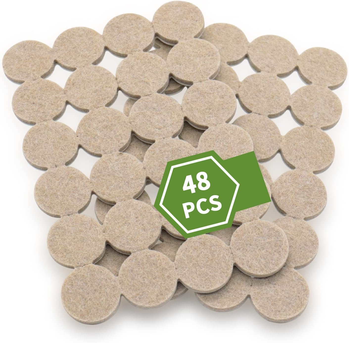 Felt Furniture Pads for Hardwood Floors 48 PCS, Furniture Pads, Floor Protectors for Hardwood Floors, Felt Pads for Furniture, Round, Dark Brown