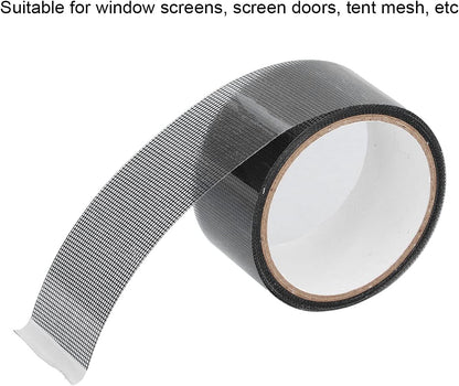 Gavigain Window Screen Repair Kit Tape, 3.5x3.5x2.0in (790 inch) Grey Adhesive & Waterproof, Strong Adhesive Screen Patch Repair Kit Fiberglass Screen Tape Mesh Repair, Screen Rrepair Kit
