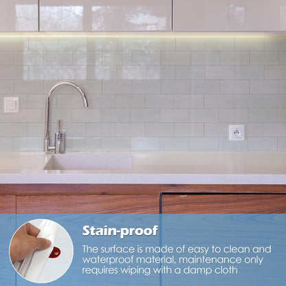 2026 New Upgrade Peel and Stick Backsplash Tile, Peel and Stick 11.34" X 11.57" Wall Tile for Kitchen, Bathroom, Fireplace, Laundry (Beige Ecru, 10 Packs)