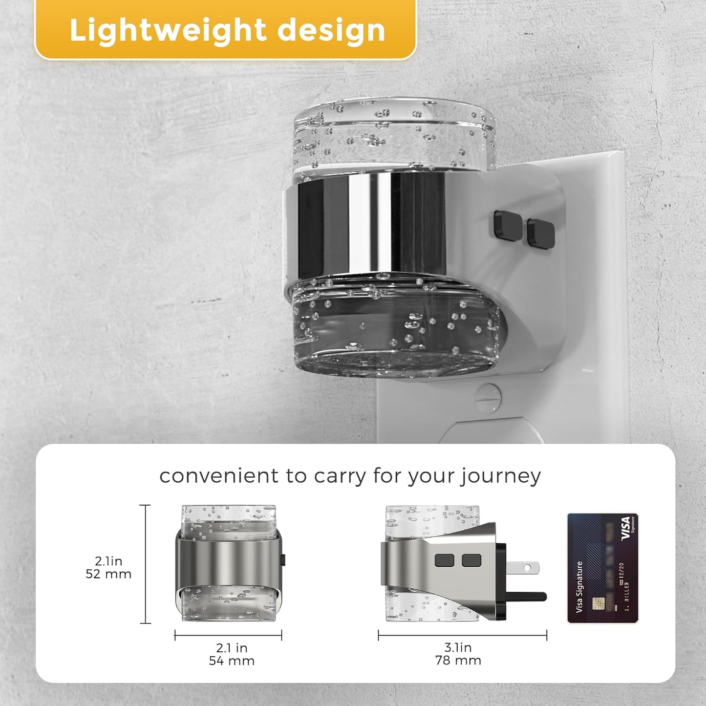 L LOHAS LED Night Light, Bubble Night Lights Plug into Wall,2 Pack 3000K/4000k/5000K Adjustable Color Temperature Night Light,Dimmable Nightlights with Dusk to Dawn Sensor for Rooms Bathroom Hallway
