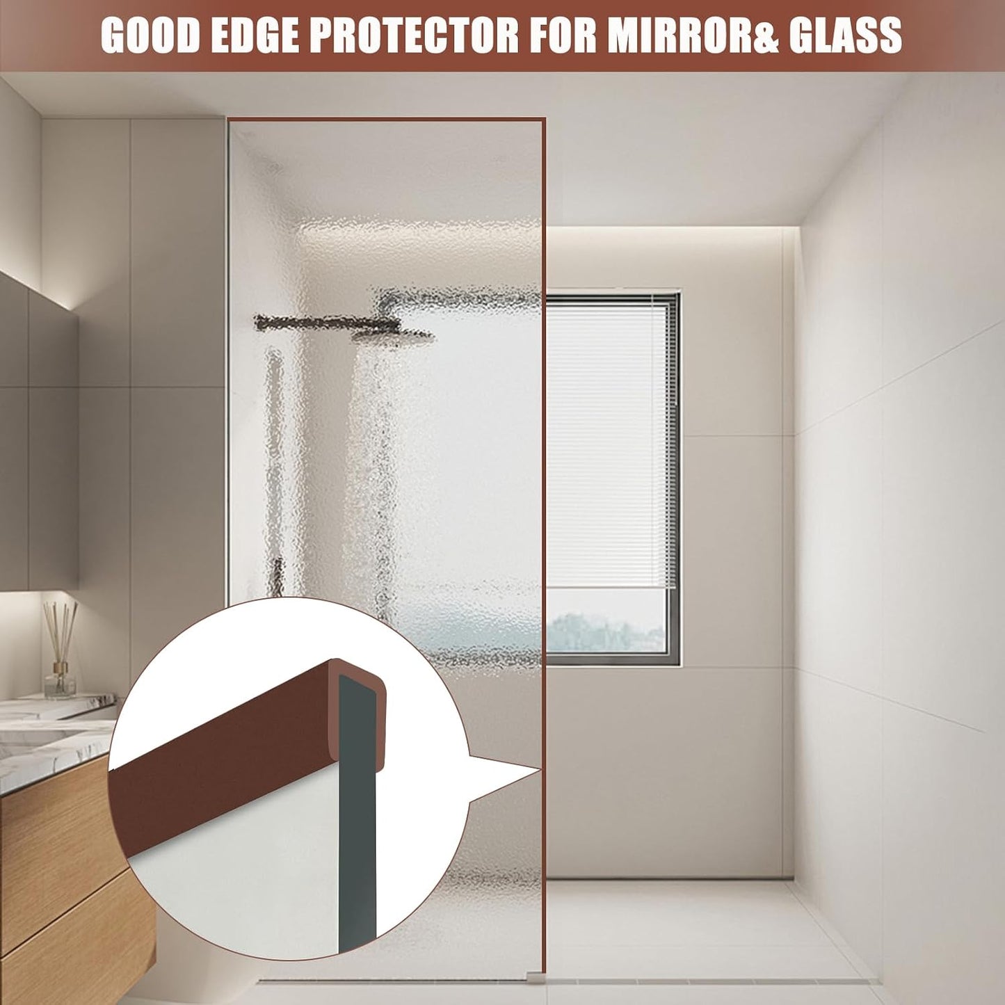 Slimline Cabinet Door Edge Protector, 3/4" Self Adhesive Peel and Stick Rubber Edge Guards, Flexible U Shaped Strips for Kitchen & Garbage Drawer Fronts, Edge Trims for Desks and Shelfves, Black, 10Ft