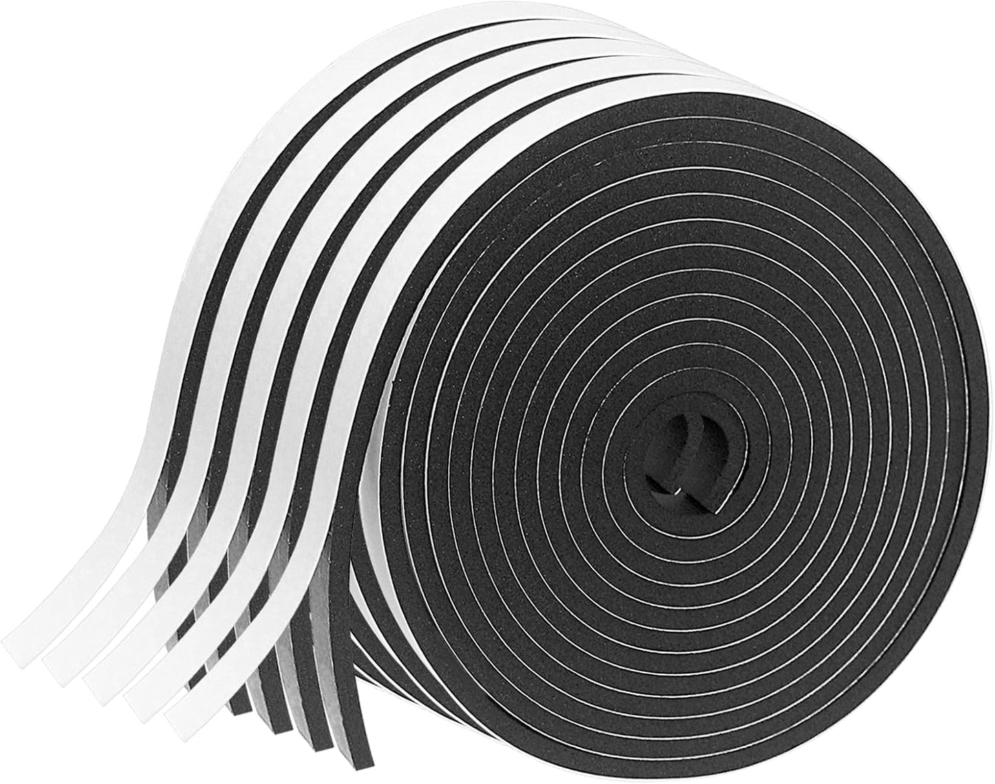 Weather Stripping Door Seal Strip for Doors and Windows, 1In x 1/8In x 33Ft x 2 Roll Foam Insulation Tape Self Adhesive,Sound Proof,Weatherstrip,Pipe Cooling, Air Conditioning Seal Strip - Colors A