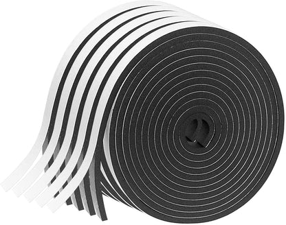 Weather Stripping Door Seal Strip for Doors and Windows, 1In x 1/8In x 33Ft x 2 Roll Foam Insulation Tape Self Adhesive,Sound Proof,Weatherstrip,Pipe Cooling, Air Conditioning Seal Strip - Colors A