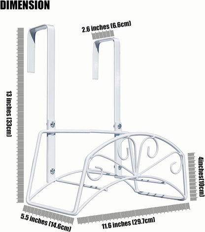 Garden Hose Holder, Sturdy Hose Storage Organizer Reel Rack for Outside Garden Lawn Yard Farm -Wall Mount Or Hanger (White)