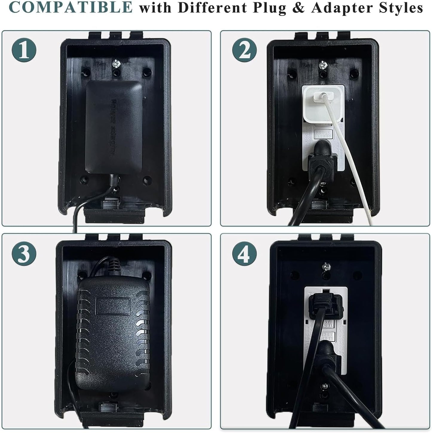 Outdoor Outlet Cover,Standard Single Gang Outlet Cover Weatherproof Enclosure,Rated for Wet Locations, Outdoor Electrical Box Waterproof Plug Covers, 2 pack