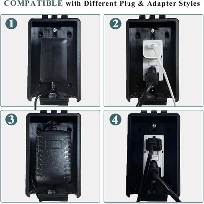 Outdoor Outlet Cover,Standard Single Gang Outlet Cover Weatherproof Enclosure,Rated for Wet Locations, Outdoor Electrical Box Waterproof Plug Covers, 2 pack