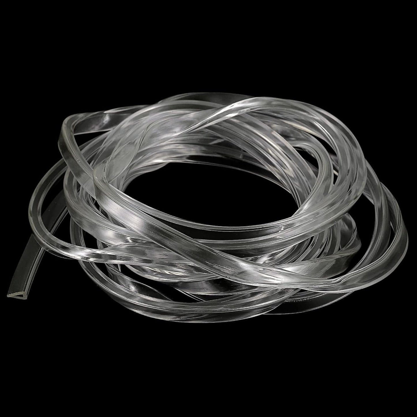 uxcell U Channel Edge Trim, 4.9ft Length Soft Rubber Guard Seal Strip Edge Protector Fit for 1-2mm Edge, (9/32" W x 5/32" H) Clear