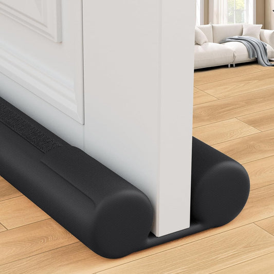 Under Door Draft Stopper for Bottom of Door, Weather Stripping Door Seal, Covers Gap Up to 2.36", Adjustable Door Sweep for Interior Doors and Exterior Cold Air, Noise, Dust, Light (Gray)