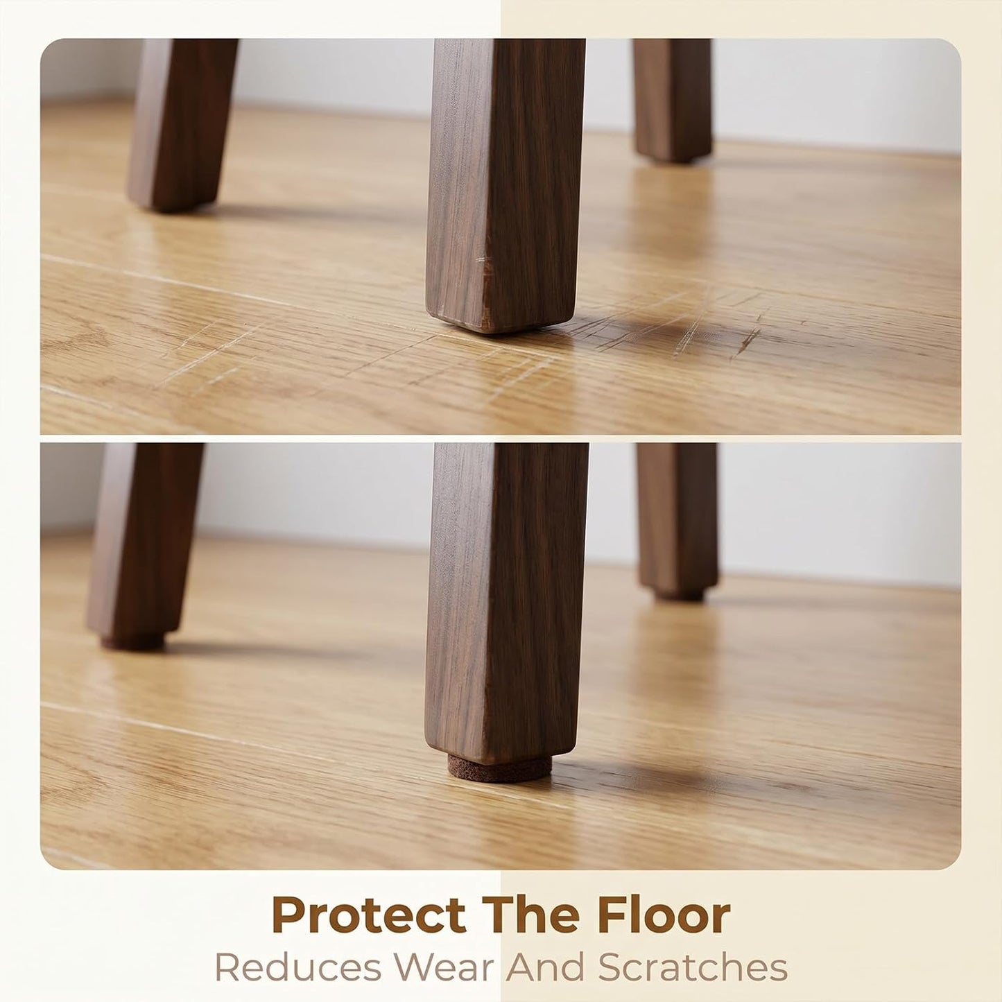 1000Pcs Small Felt Pads for Coaster Bottoms Dots 3/8" Felt Pads for Cabinet Door Bumpers Self Adhesive Felt-Furniture Pad Feet for Chair Legs Round Felt-Hardwood Floor Protectors for Kitchen, Brown