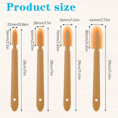 Rubber Caulking Tool, 4PCS Multi Size Flexible Silicone Caulking Tools Finishing Set with Caulk Smoother, Caulk Remover Tool, Caulks Smoothing Tools for Corners, Gaps & Seams